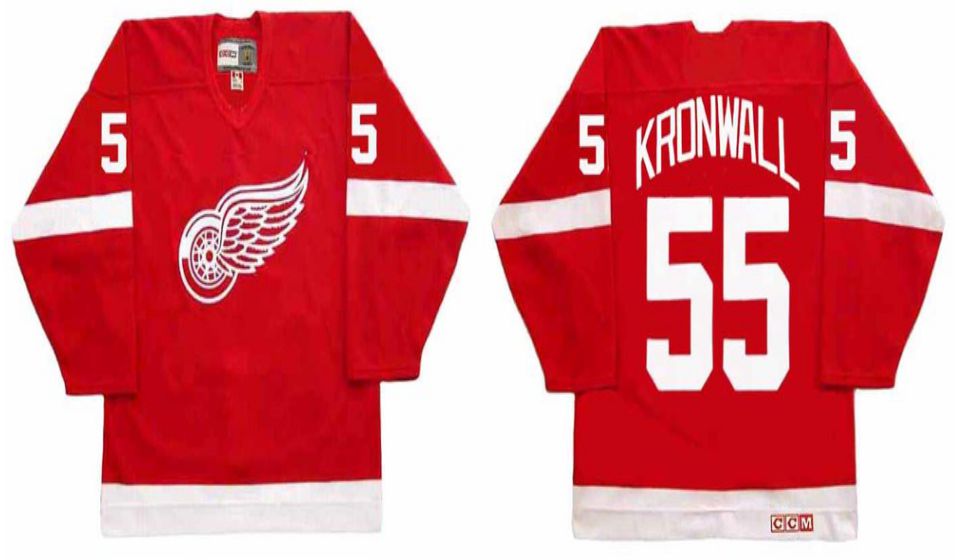 2019 Men Detroit Red Wings #55 Kronwall Red CCM NHL jerseys